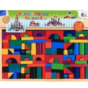 Bloque Madera 112 Piezas Kit Niños Educa