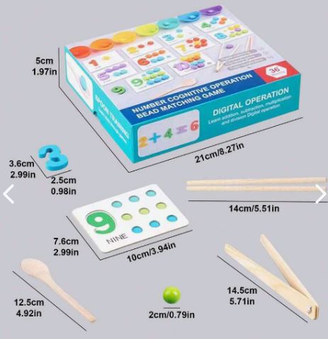 JUEGO DE MATEMATICAS MONTESSORI NIÑOS - Imagen 2
