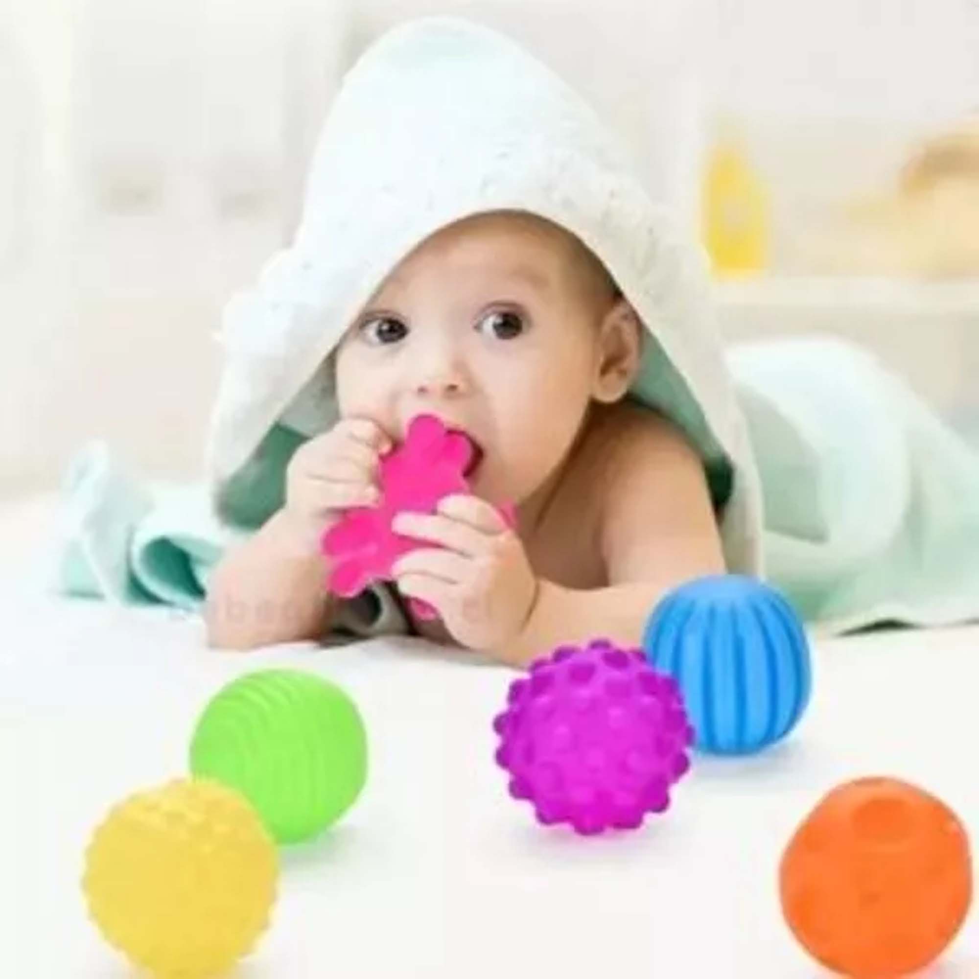 Set 6 Pelotas Sensoriales Para Bebes Est - Imagen 2