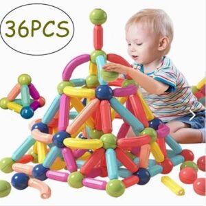 H - Bloques Para Armar Magnéticos 36 PCS